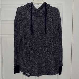 Mossimo Supply Co. Navy Heather Cowl Neck Sweater